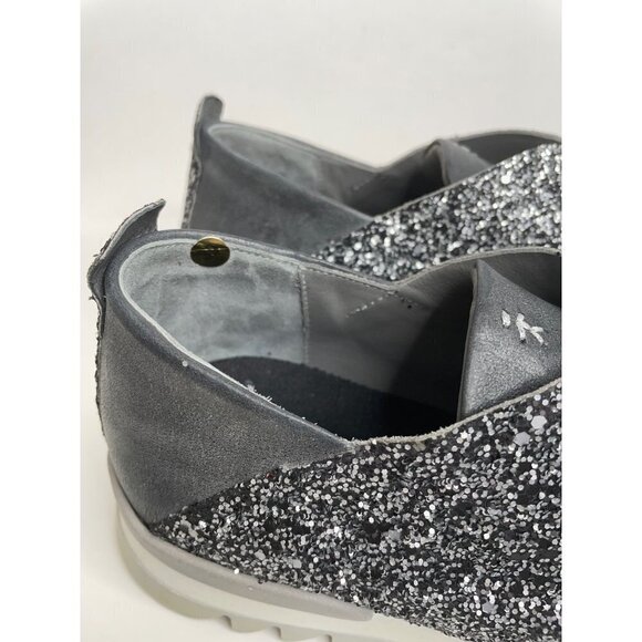 Free People Henry Beguelin Twinkle Slip-On Leather Sneaker Glitter Size 39 US 9 - Picture 9 of 10